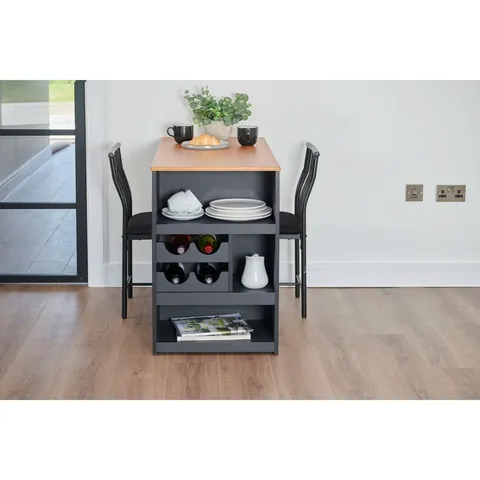 BOXED MAHVESH COMPACT KITCHEN ISLAND DINING SET (1 BOX)