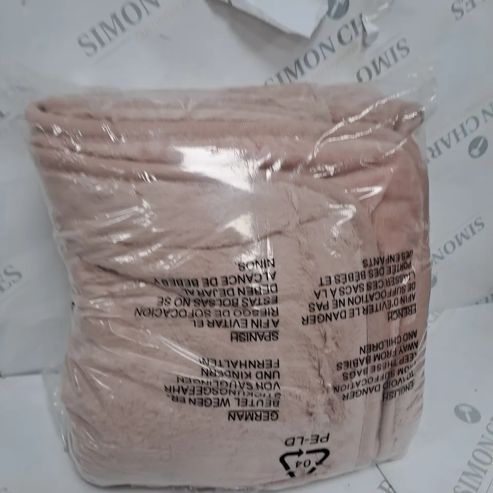 COZEE HOME VELVET SOFT HEATED BLANKET IN PINK