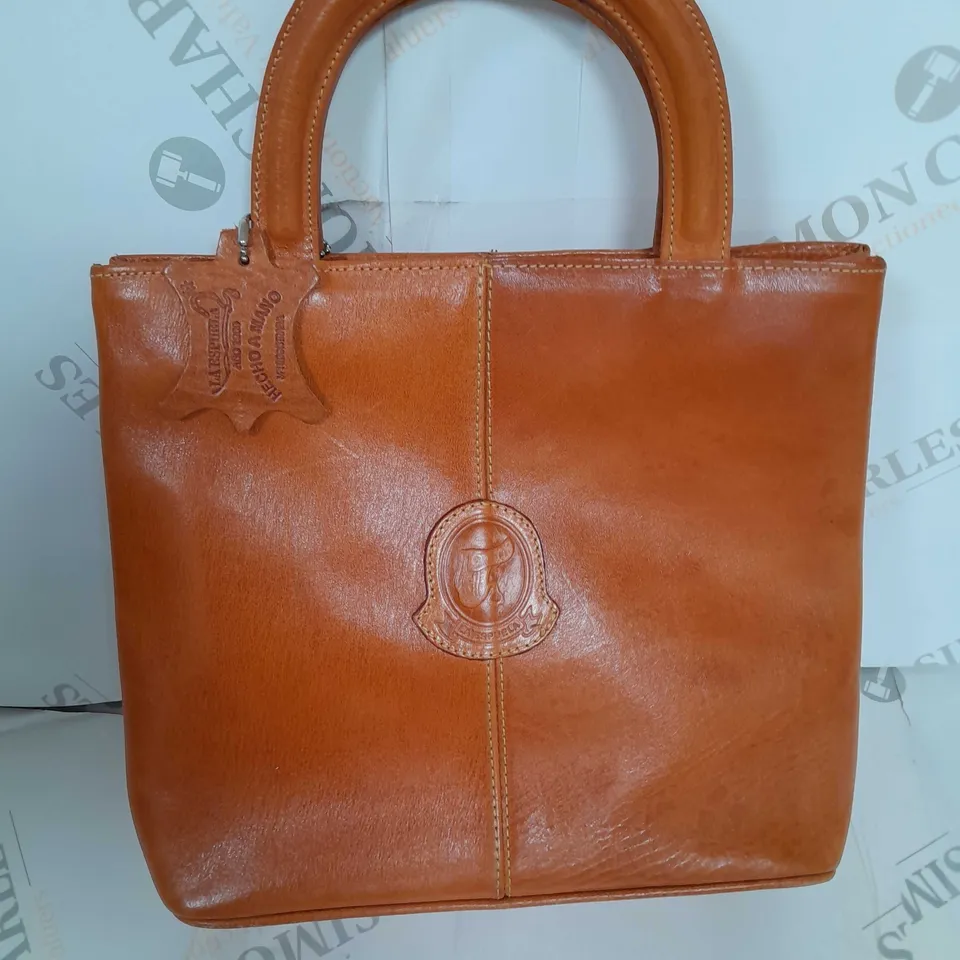 LA ESPUELA BROWN LEATHER BAG
