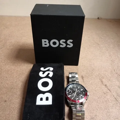 HUGO BOSS CHRONOGRAPH STAINLESS STEEL WATCH - BOXED