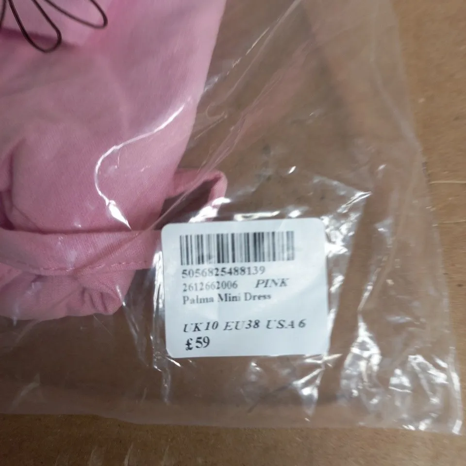 NOBODY'S CHILD PALMA MINI DRESS – PINK, UK 10 (EU 38, US 6)