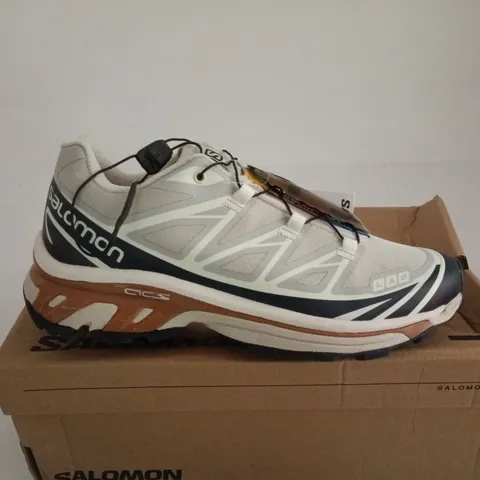 SALOMAN LUNAR ROCK/DARK SAPPHIRE/RUBBER TRAINERS UK 6.5 BOXED