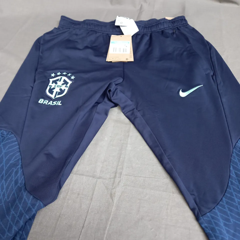 NIKE DRI FIT BRAZIL NAVY TRACKSUIT PANTS - MEDIUM