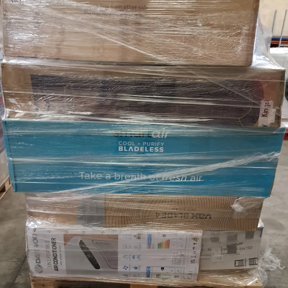 PALLET OF APPROXIMATELY 16 UNPROCESSED RAW RETURN HOUSEHOLD AND ELECTRICAL GOODS TO INCLUDE;