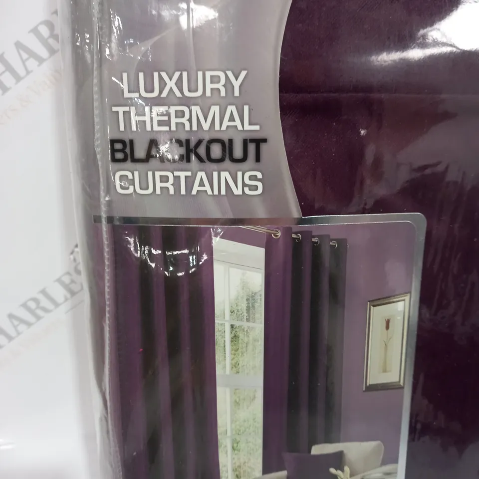 LUXURY THERMAL BLACKOUT CURTAINS IN PURPLE