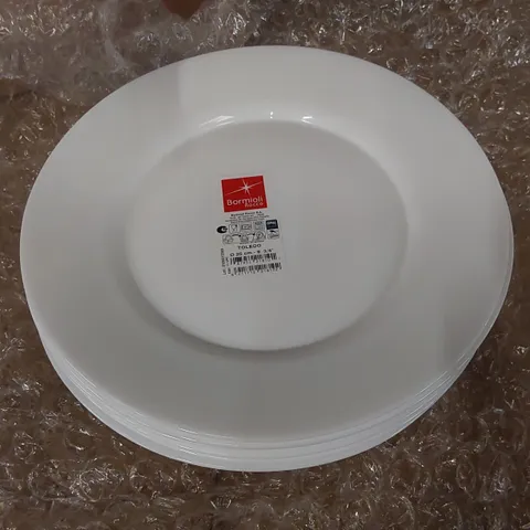 BOXED SET OF 6 TOLEDO GLASS DINNER PLATES - 25CM