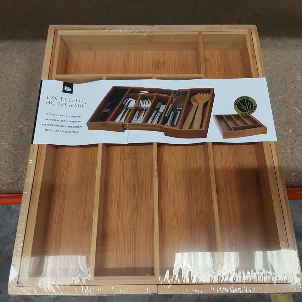 BOXED EXTENDABLE CUTLERY TRAY (1 BOX)