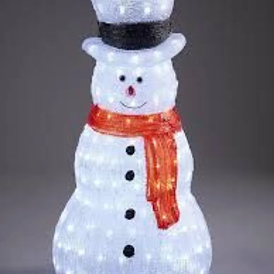 BOXED 70CM ACRYLIC LIGHT UP SNOWMAN