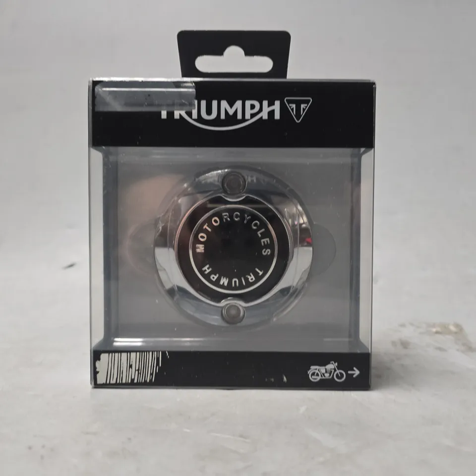 BOXED TRIUMPH ALT BADGE CHROME