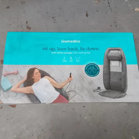 BOXED HOMEDICS TOTAL RECLINE MASSAGER WITH SOOTHING HEAT