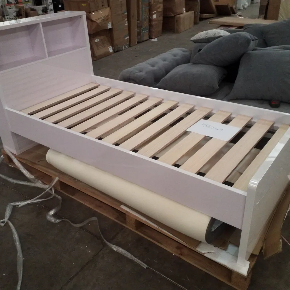 SINGLE BEDFRAME WITH MATTRESS, HEADBOARD & STORAGE