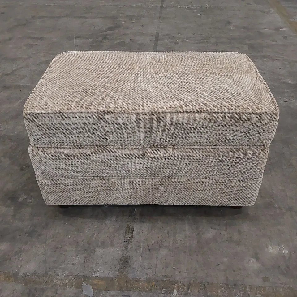 DESIGNER FABRIC OTTOMAN STORAGE FOOTSTOOL 