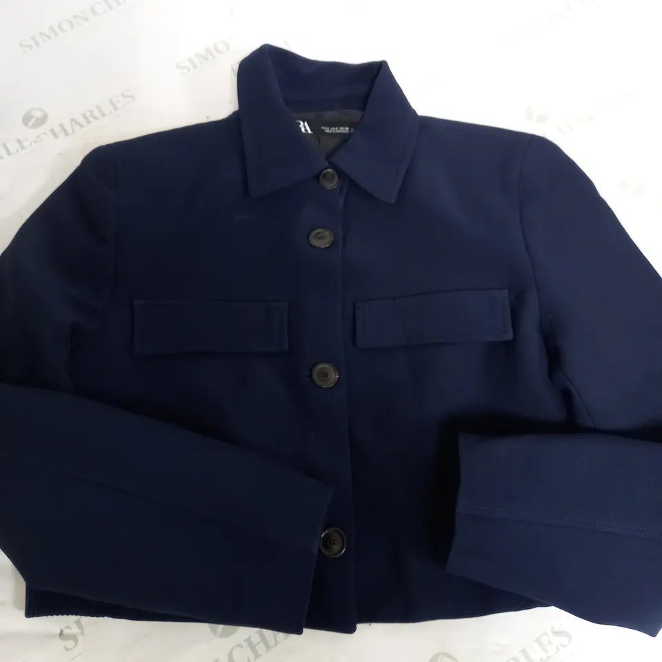 ZARA NAVY JACKET WITH BUTTONS - SMALL