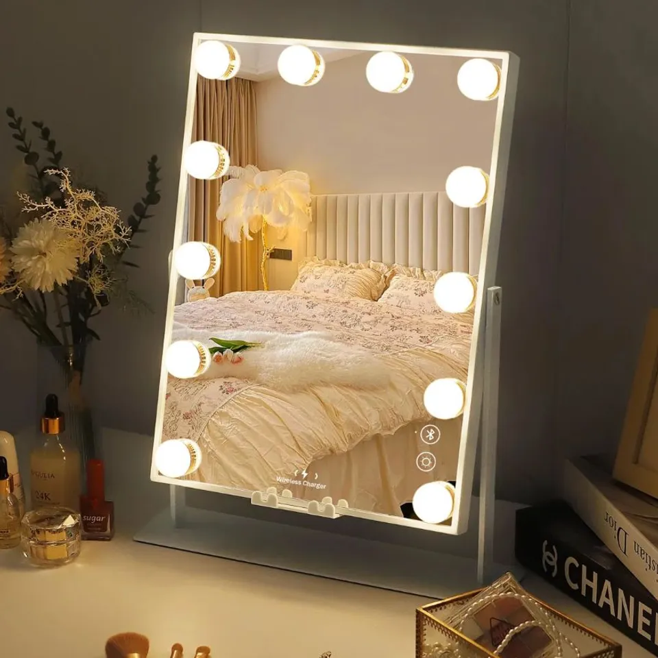 BOXED 17 STORIES MOREEN BLUETOOTH LED MIRROR SIZE: 36cm x 30.5cm