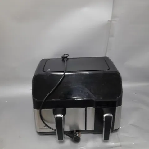 BOXED COOK'S ESSENTIALS 7.7L DUAL AIR FRYER IN BLACK