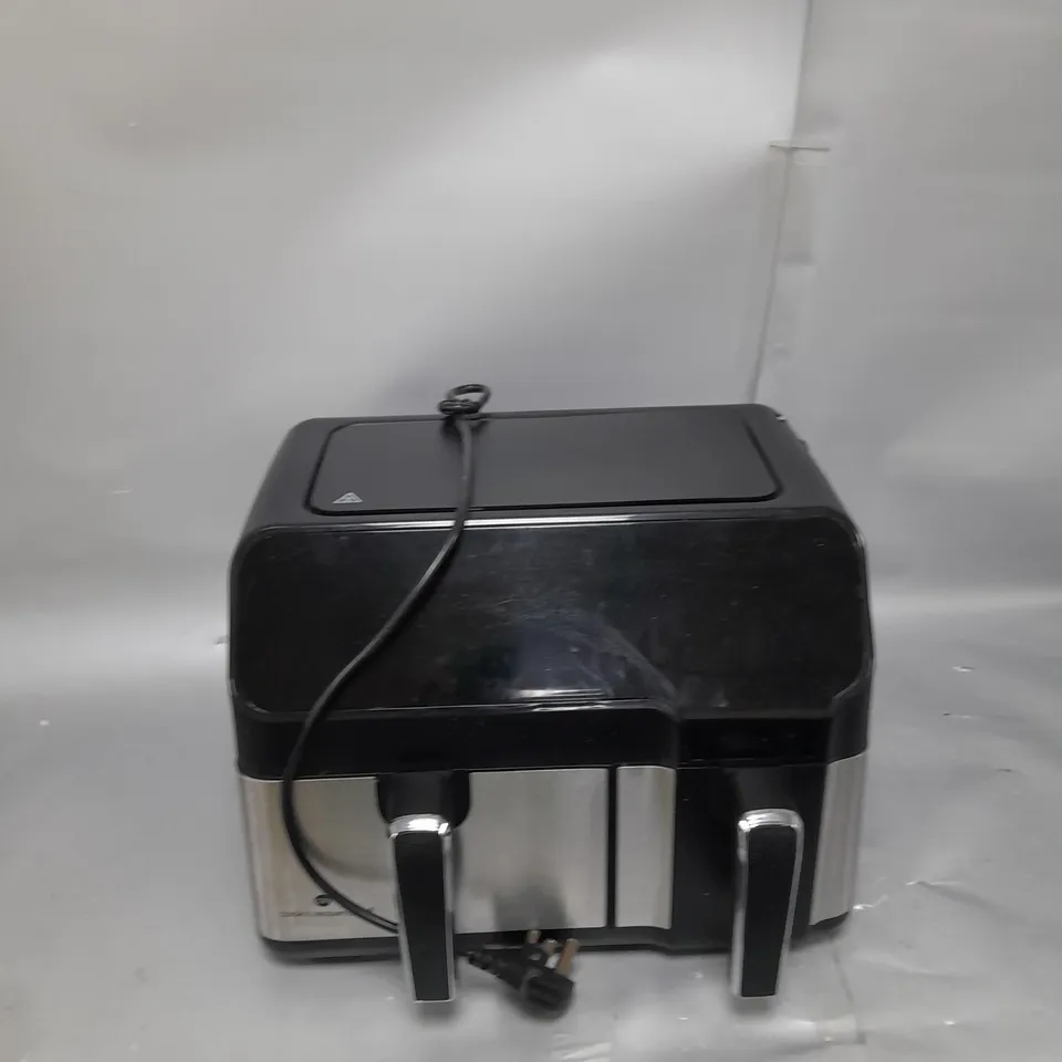 BOXED COOK'S ESSENTIALS 7.7L DUAL AIR FRYER IN BLACK