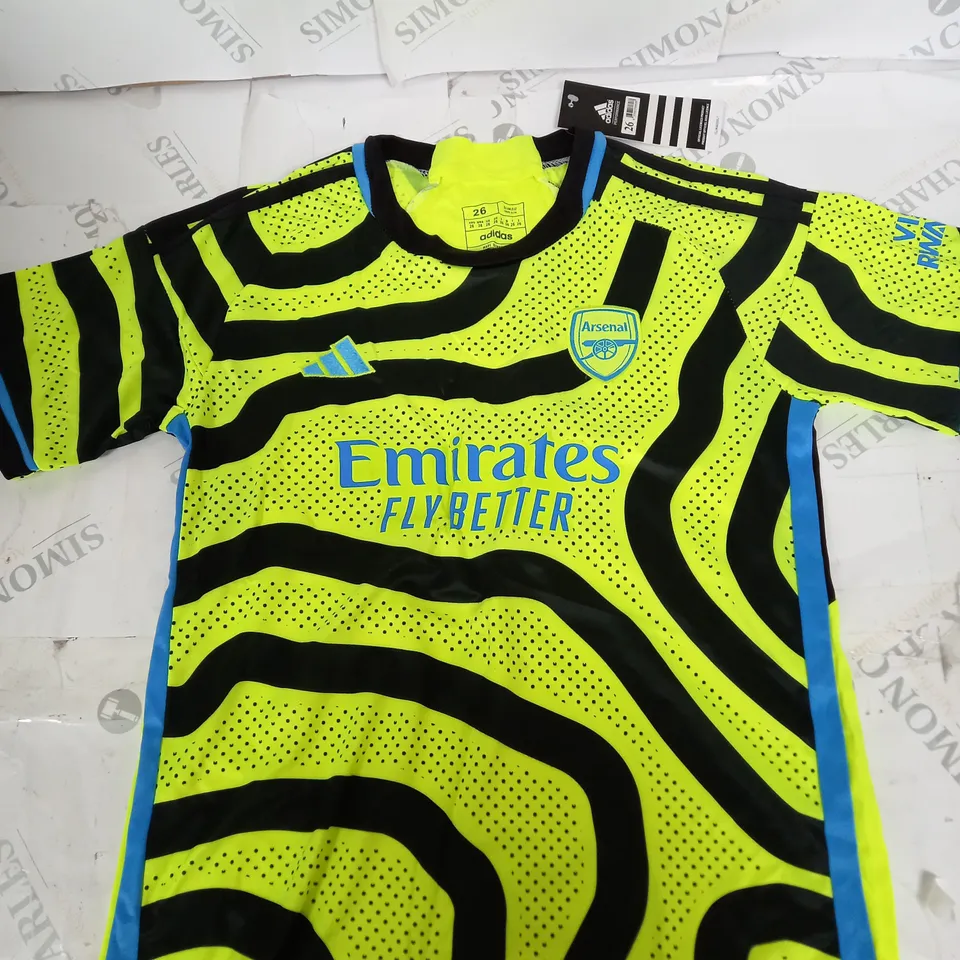 ARSENAL FC AWAY KIT WITH RICE 41 SIZE 26