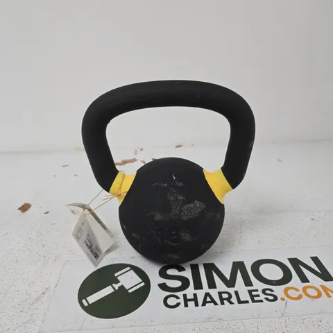 DECATHLON 16 KG KETTLEBELL – BLACK WITH YELLOW NECK BANDS