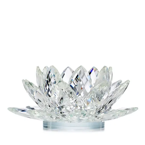 JM BY JULIEN MACDONALD LARGE LOTUS FLOWER CRYSTAL CANDLE HOLDER