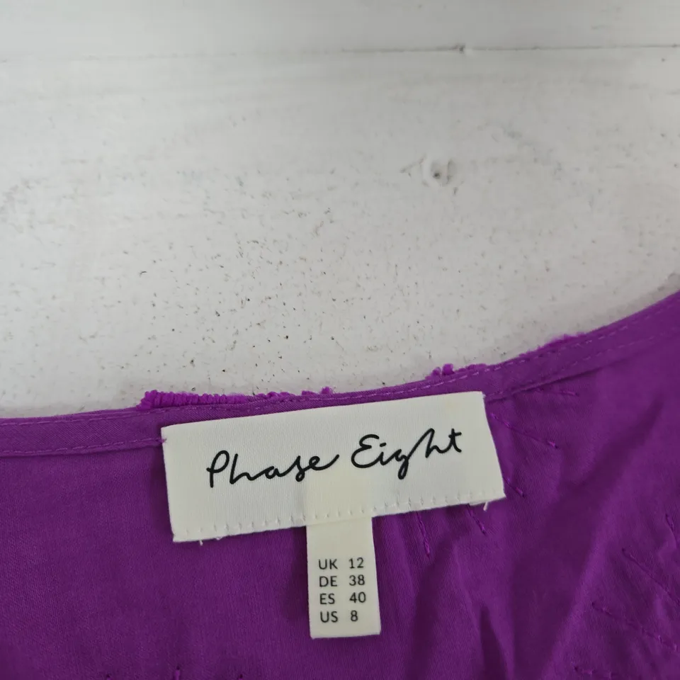 PHASE EIGHT PURPLE QUILTED CARDIGAN – UK 12