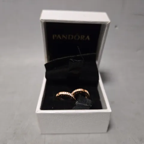 BOXED PANDORA ROSE GOLD CIRCLE EARRINGS 