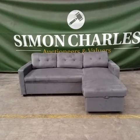 DESIGNER 3 SEATER CHAISE PULL-OUT SOFA BED