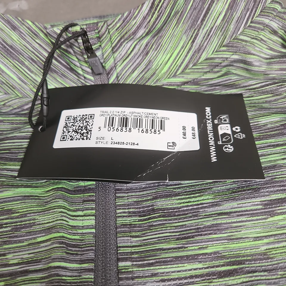 MONTIREX TRAIL 2.0 1/4 ZIP TOP LARGE TAGGED