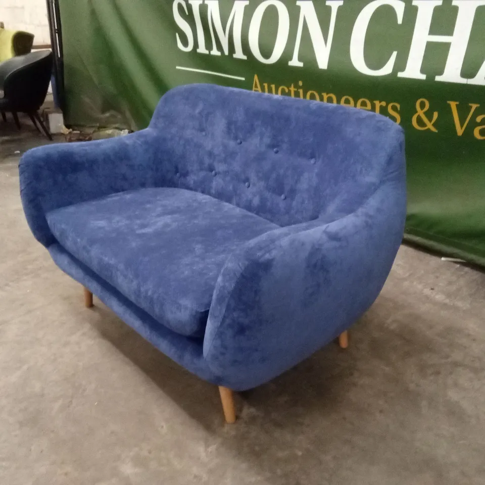 QUALITY DESIGNER JEFFERSON 2 SEATER LOVESEAT - NAVY BLUE