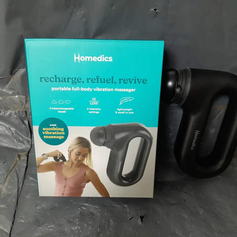 BOXED HOMEDICS PORTABLE FULL-BODY VIBRATION MASSAGER