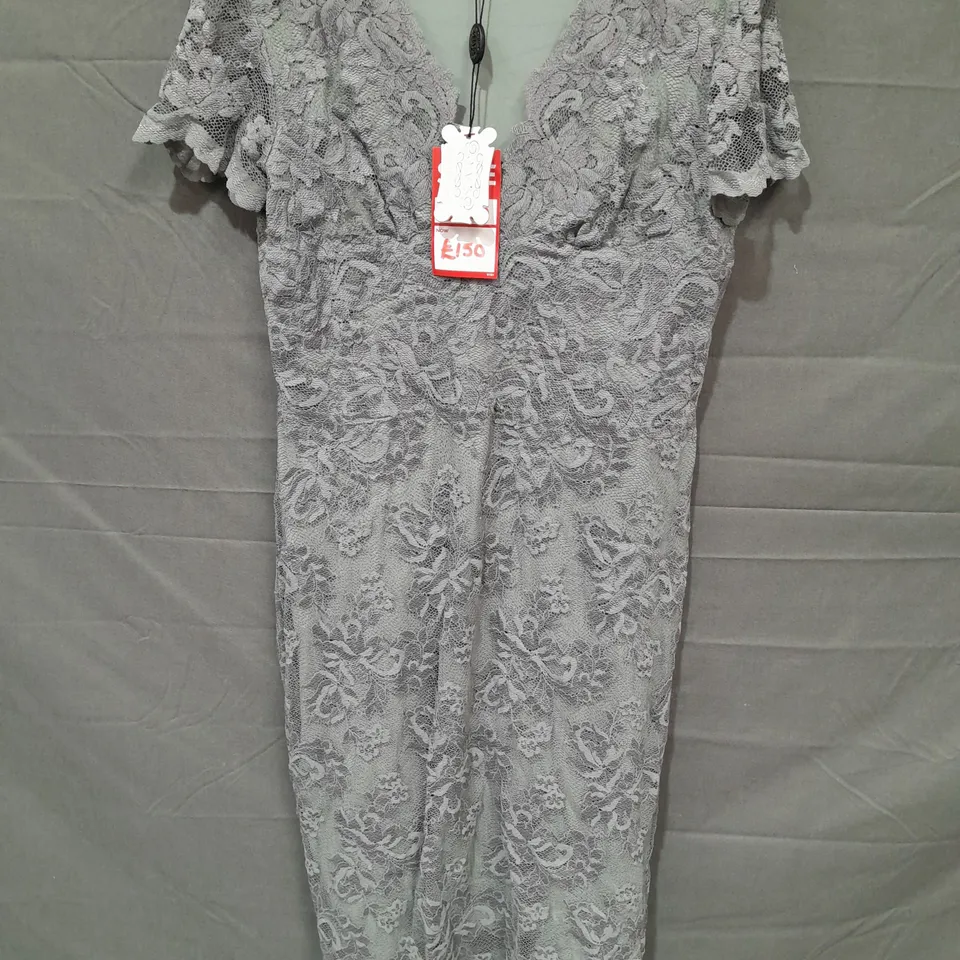 OLVIS GREY LACE DRESS - 5