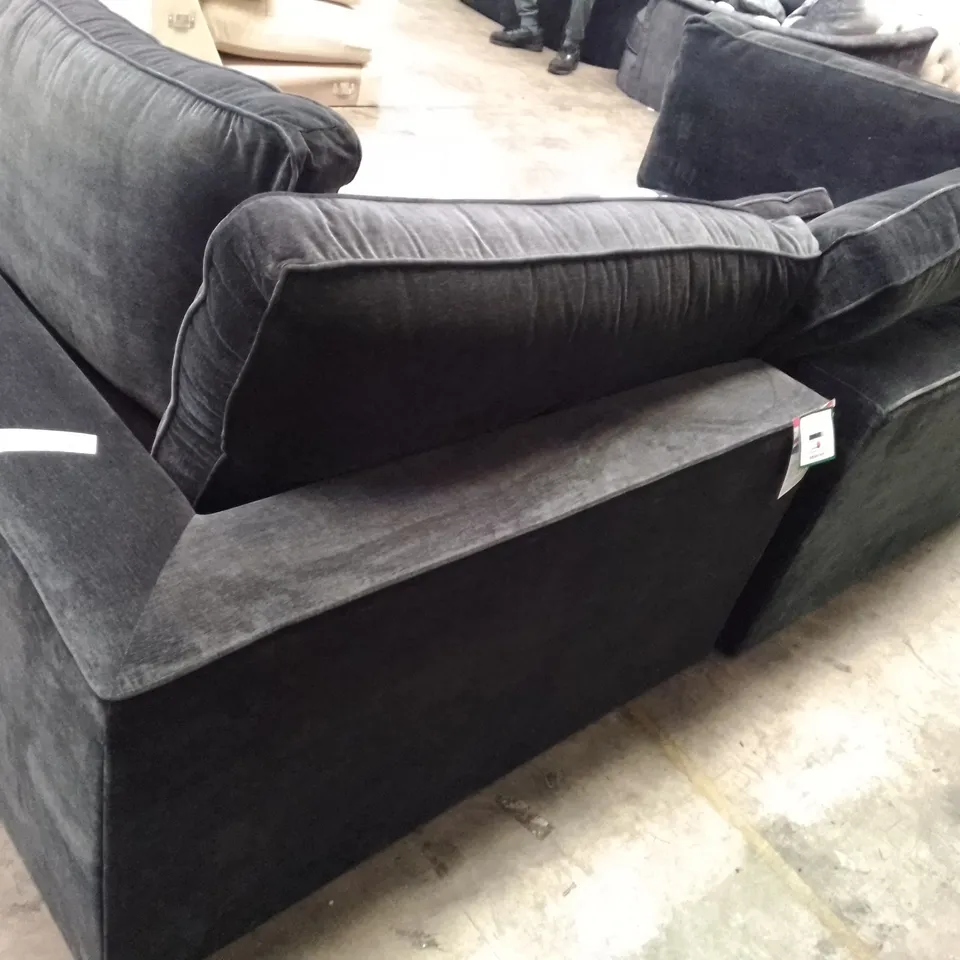 QUALITY DESIGNER SOFOLOGY 3 SEATER SOFA - BLACK FABRIC 