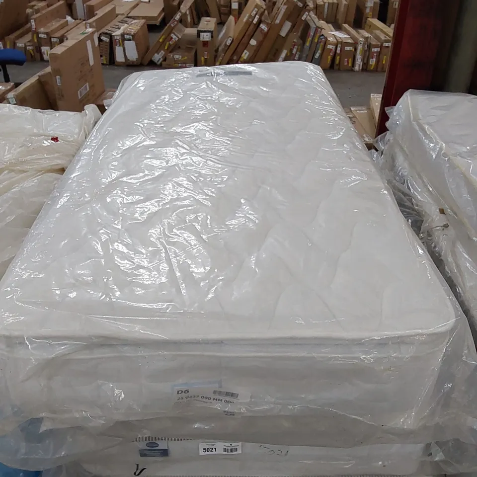 BAGGED 3FT SINGLE SIZED MICRO QUILTED PILLOWTOP MATTRESS 