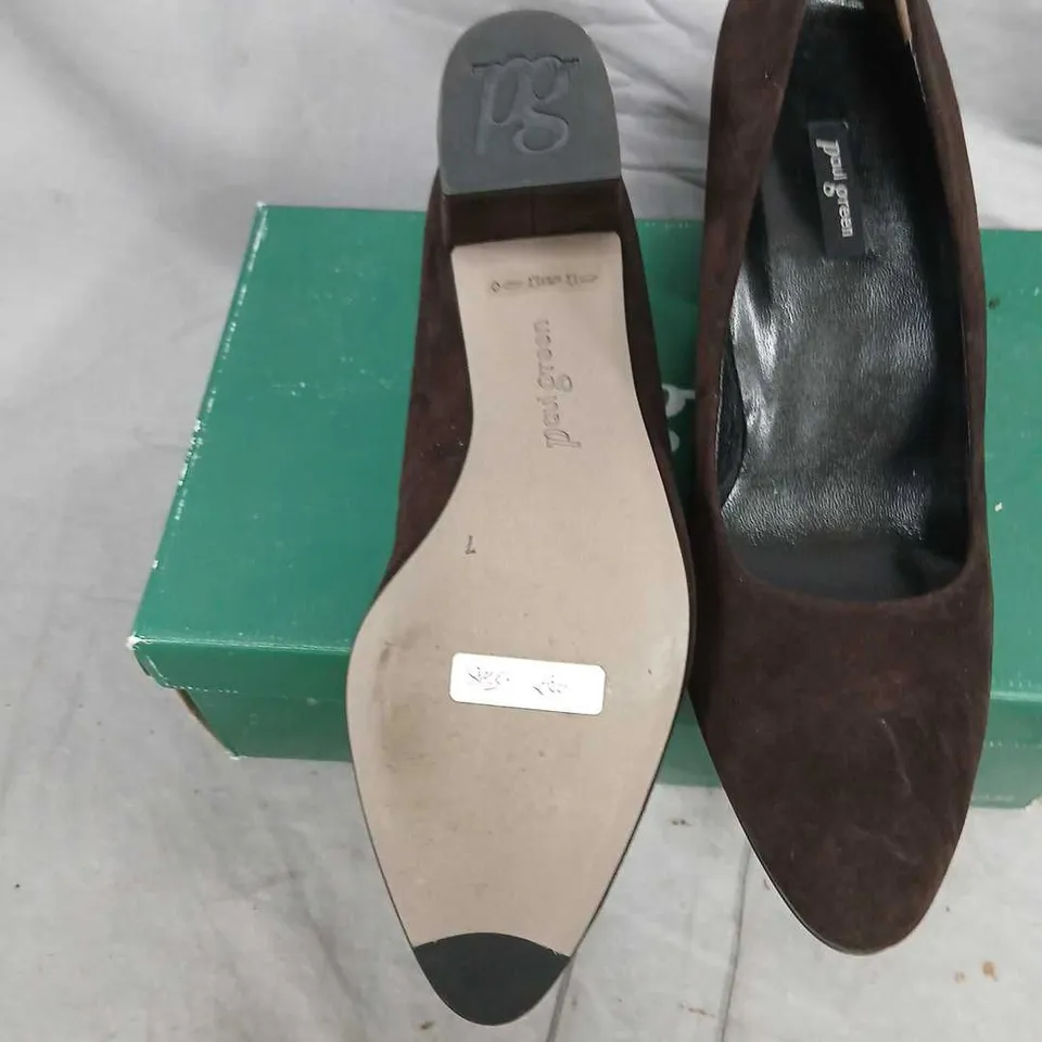 PAUL GREEN BROWN SUEDE PUMPS – UK 7