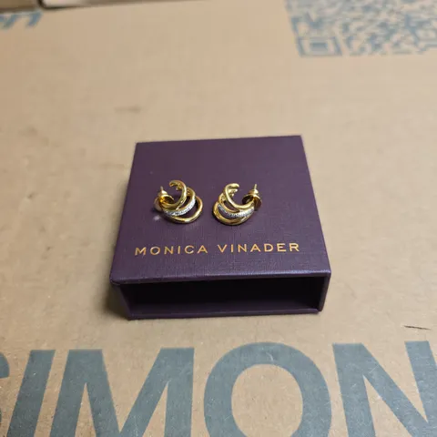 MONICA VINADER GOLD-TONE HOOP EARRINGS