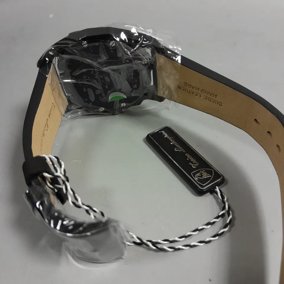 BOXED TONINO LAMBORGHINI MEN'S SPYDER ORANGE CHRONOGRAPH WATCH 