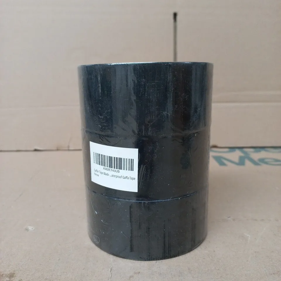 BOX OF APPROXIMATELY 5 SETS OF 3 BLACK GAFFER TAPE ROLLS