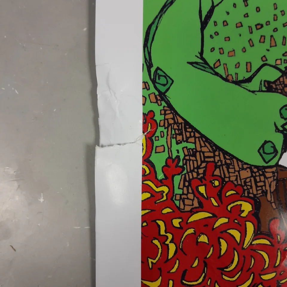 DINOSAUR TRASHES PARLIAMENT! SIGNED PRINT BY DIXON DOES DOODLES