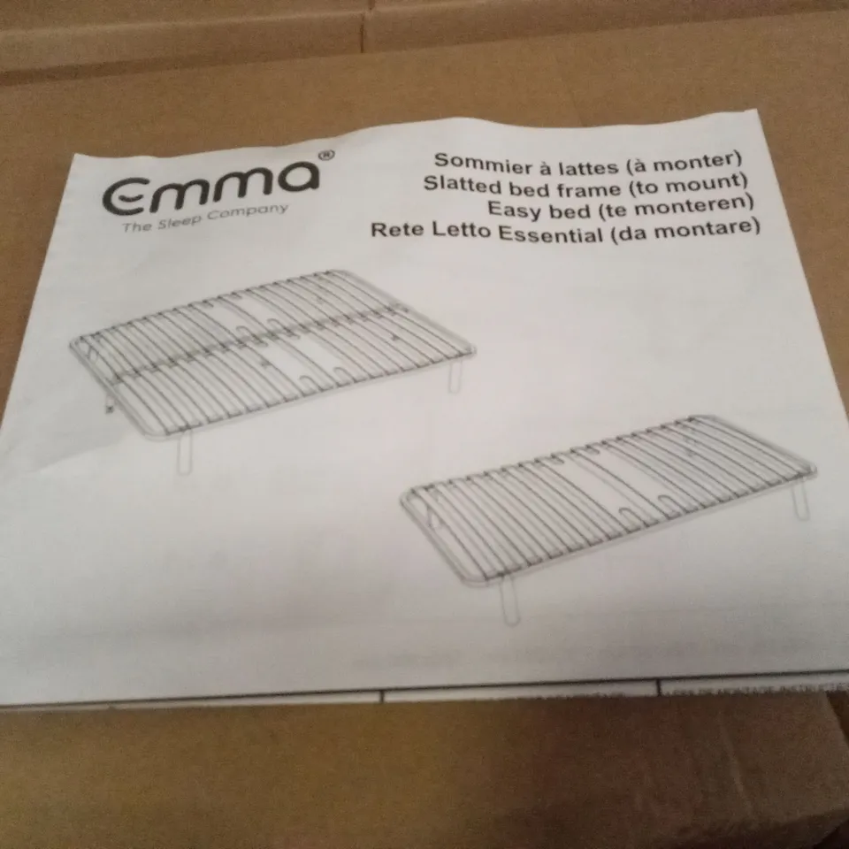 BRAND NEW BOXED EMMA SLATTED BED FRAME - 135 X 190 DOUBLE (1 BOX)