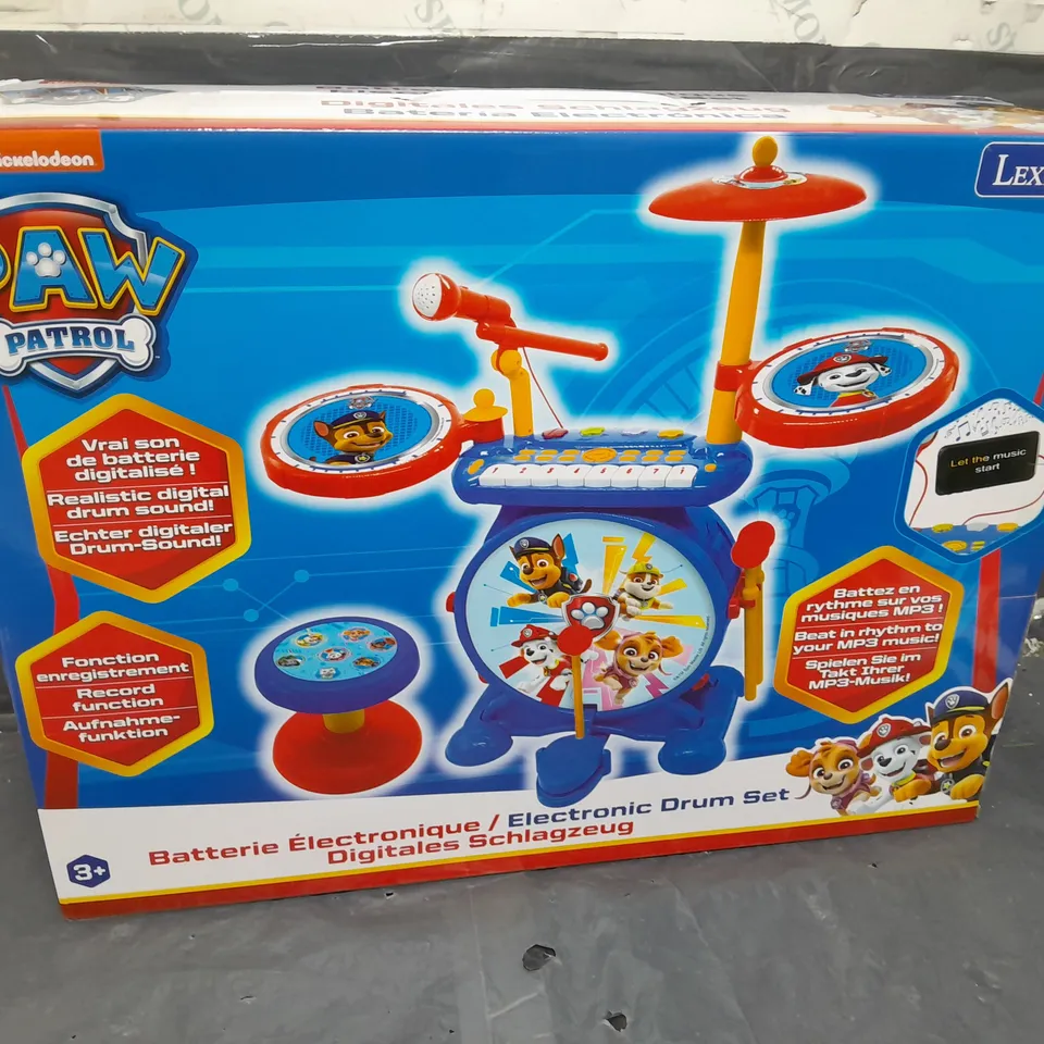 LEXIBOOK MY ROCK BAND PAW PATROL COMPLETE DRUMS SET WITH SEAT