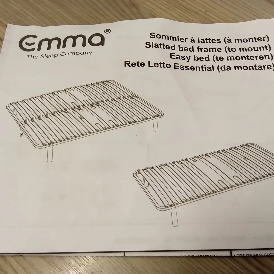 BRAND NEW BOXED EMMA SLATTED BED FRAME - 150 x 200 KING SIZE (1 BOX)
