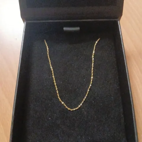 OUTLET GOLD 9CT ITALIAN GOLD DIAMOND CABLE CUT OVAL CHAIN NECKLACE 1.02G 