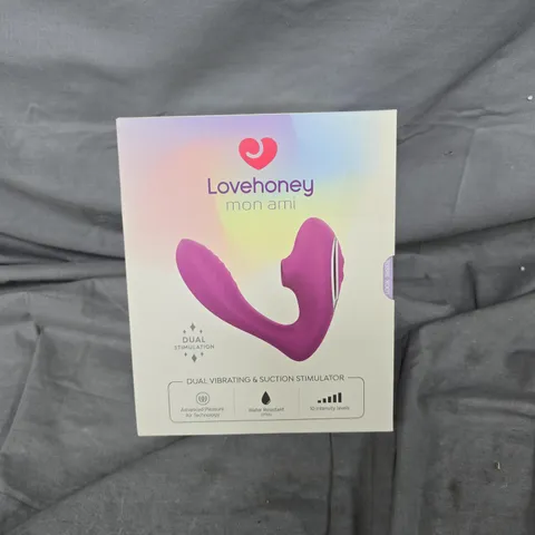 LOVEHONEY MON AMI DUAL VIBRATING & SUCTION STIMULATOR – BOXED