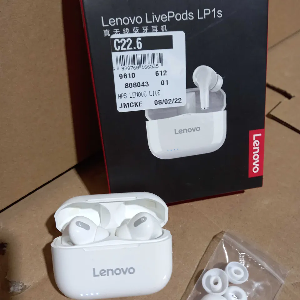 LENOVO LIVEPODS LP1s EARBUDS WHITE