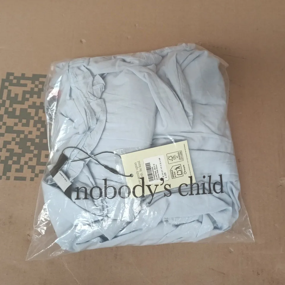 BAGGED NOBODY'S CHILD OCTAVIA MIDI DRESS IN BLUE SIZE UK 14