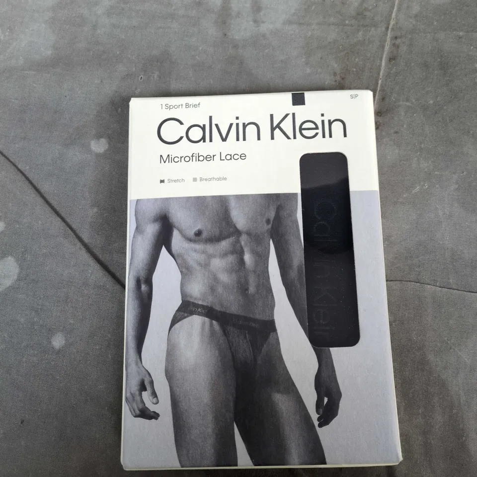 CALVIN KLEIN MICROFIBER LACE SPORT BRIEF – BOXED