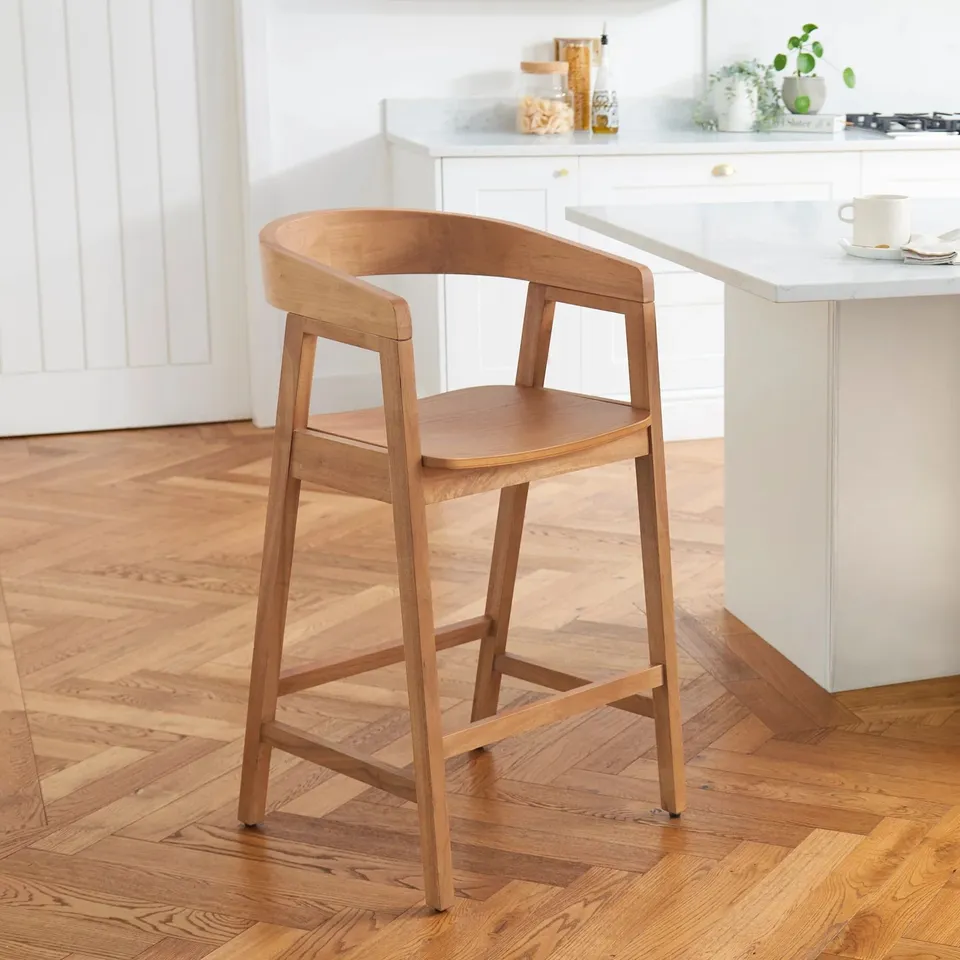 BOXED LAURA JAMES ELLA CLASSIC OAK BAR STOOL
