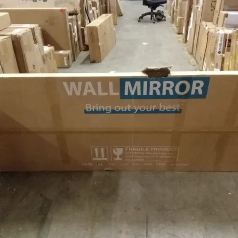 BOXED LARGE WALL MIRROR - BLACK (1 BOX)