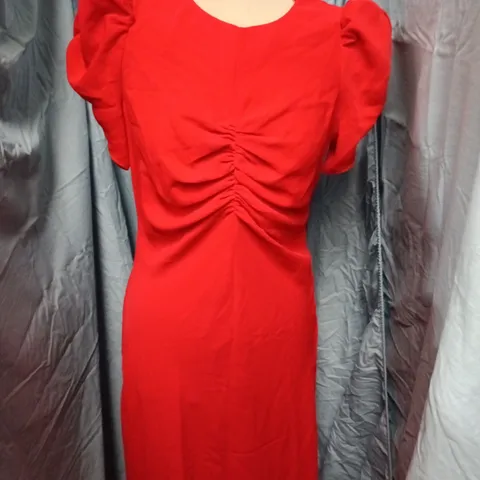 NOBODY'S CHILD NAOMI MIDI DRESS, RED – UK 10 (EU 38, USA 6)