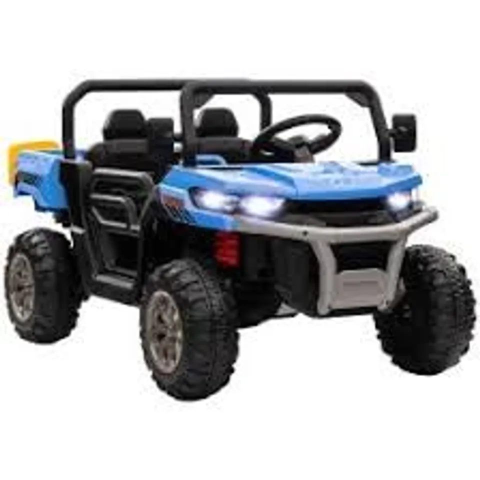 BOXED HOMCOM 12V 2 SEATER KIDS ELECTRIC RIDE-ON CAR - BLUE 