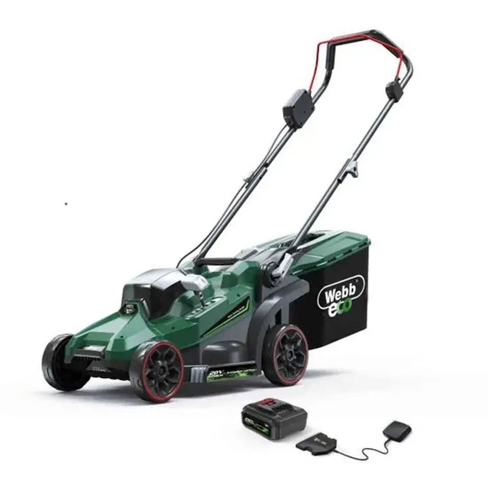 WEBB 20V BRUSHLESS 33CM ROTARY CORDLESS LAWNMOWER